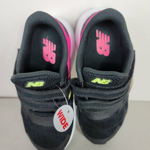 New Balance Rave Run Toddlers Girl's Sneakers Running Shoes Black Pink Size 9 W - Picture 4 of 9